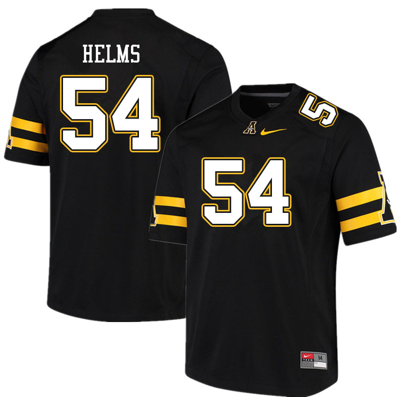 Men #54 Isaiah Helms Appalachian State Mountaineers College Football Jerseys Sale-Black